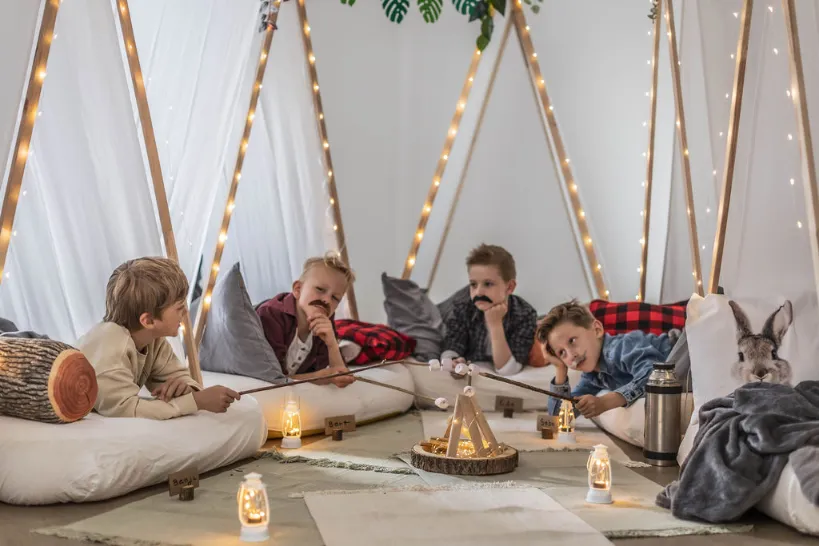 Půjčovna přespávacích stanů pro děti Kluci Praha Little Glampi (6)